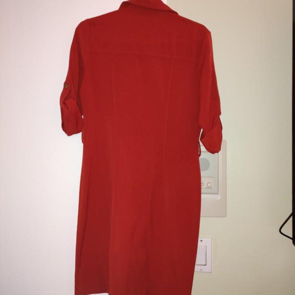 Orange Dress with front zipper